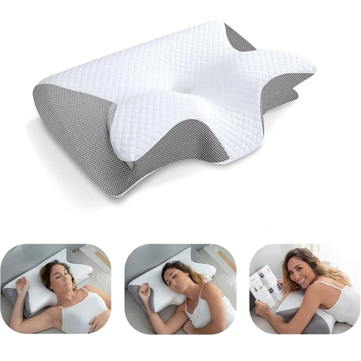 1pc Memory Foam Cervical Pillow, 2 in 1 Ergonomic