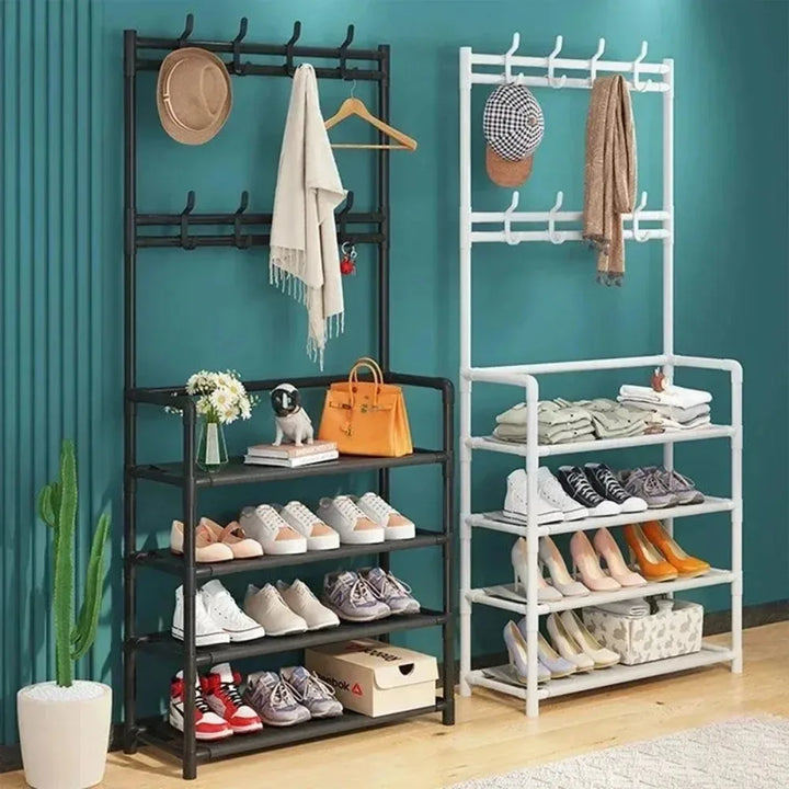 Clothes Hanger Multi-Layer Shoe Rack Doorway