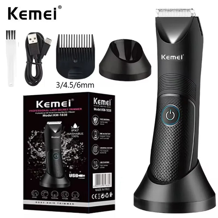 Kemei Groin Area Hair Trimmer Lawn Mower