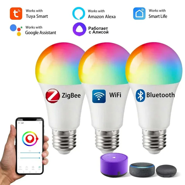 Smart Bulb AC 85-265V Wifi Bluetooth