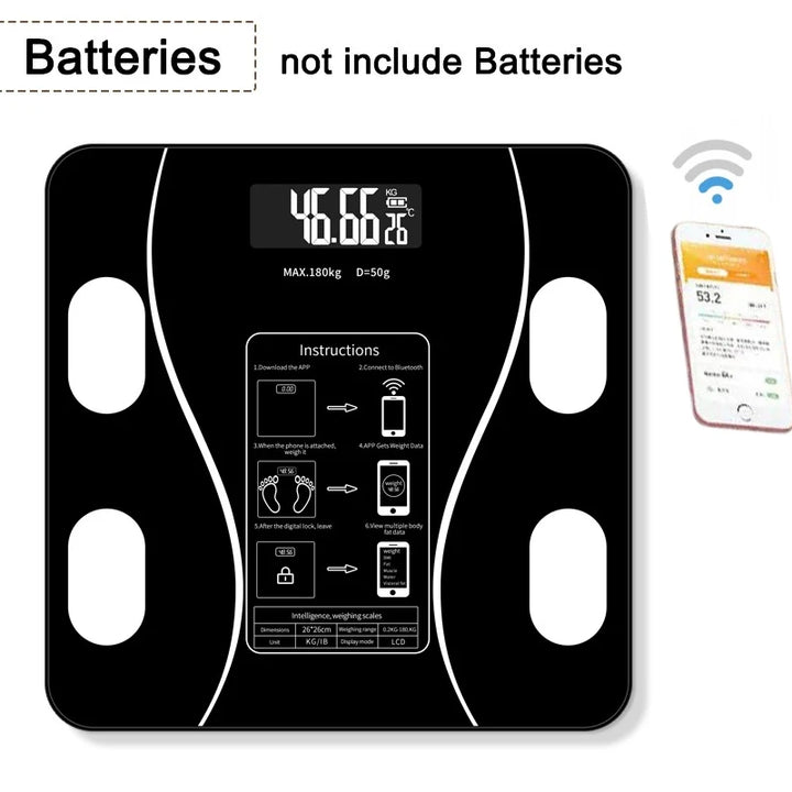 Smart Body Fat Scale Wireless LED Digital