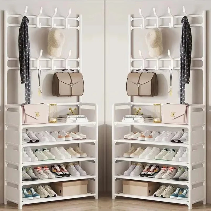 Clothes Hanger Multi-Layer Shoe Rack Doorway