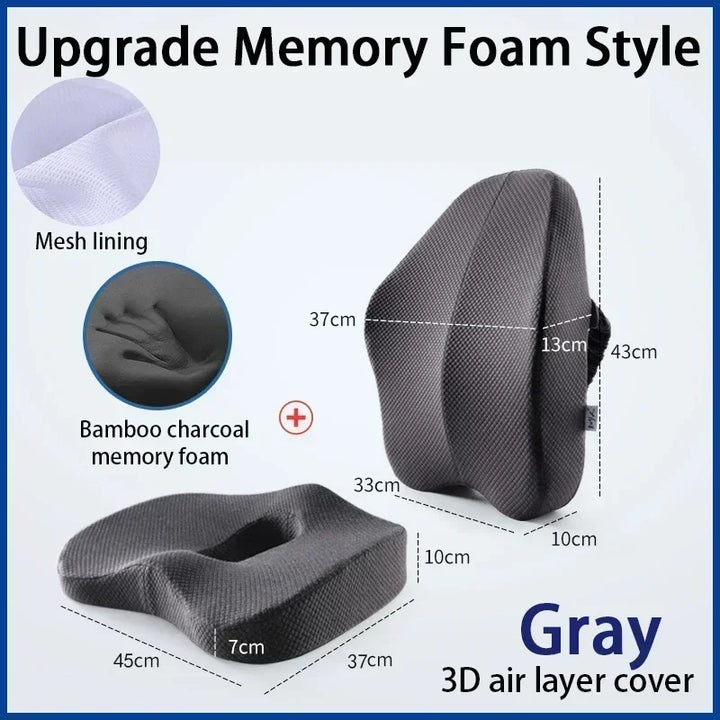 Memory Foam Seat Cushion Orthopedic Pillow Coccyx Office Chair