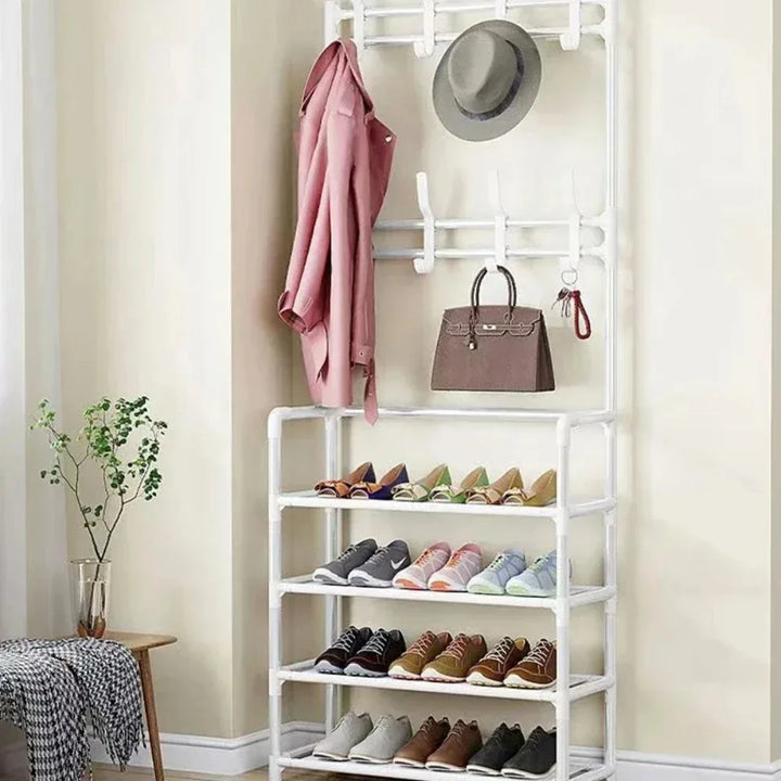 Clothes Hanger Multi-Layer Shoe Rack Doorway