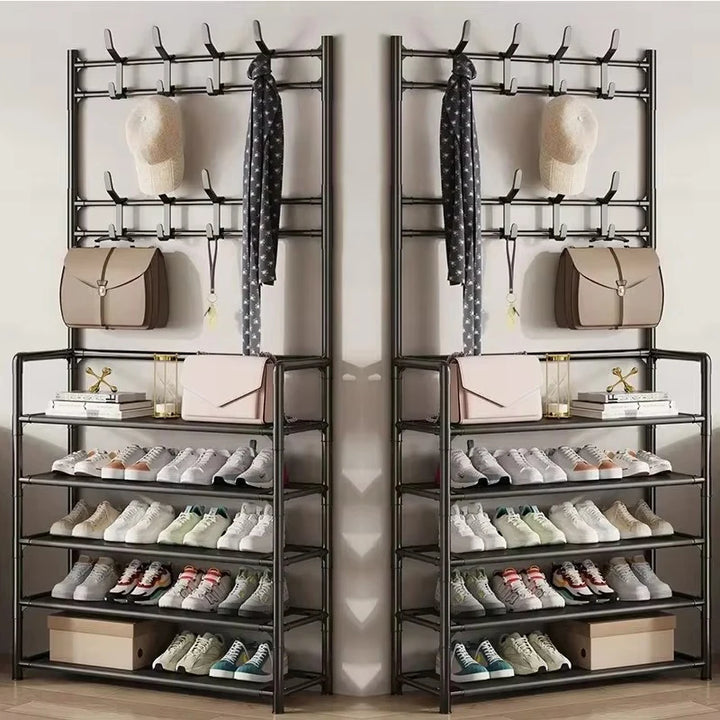 Clothes Hanger Multi-Layer Shoe Rack Doorway