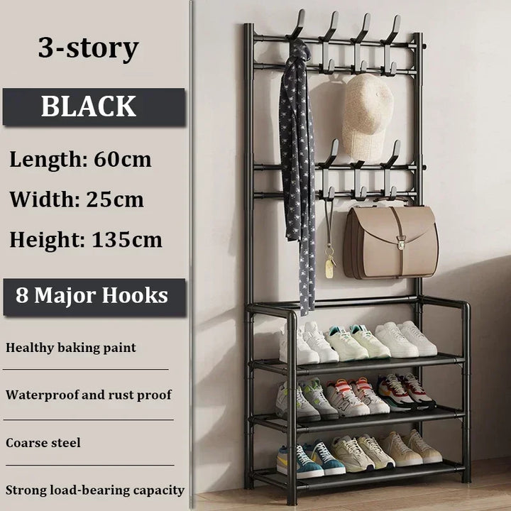 Clothes Hanger Multi-Layer Shoe Rack Doorway