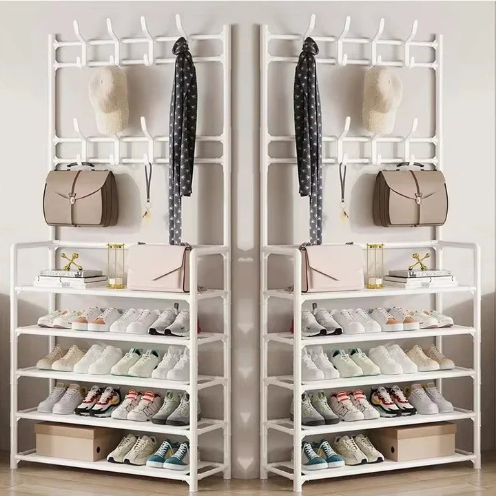 Clothes Hanger Multi-Layer Shoe Rack Doorway