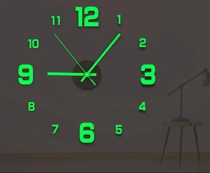 DIY Wall Clock for Home Office 40cm Frameless Modern 3D