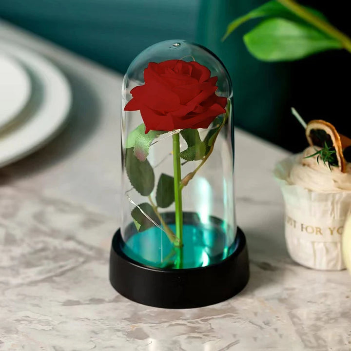 Artificial Rose Flowers Eternal Rose LED Light