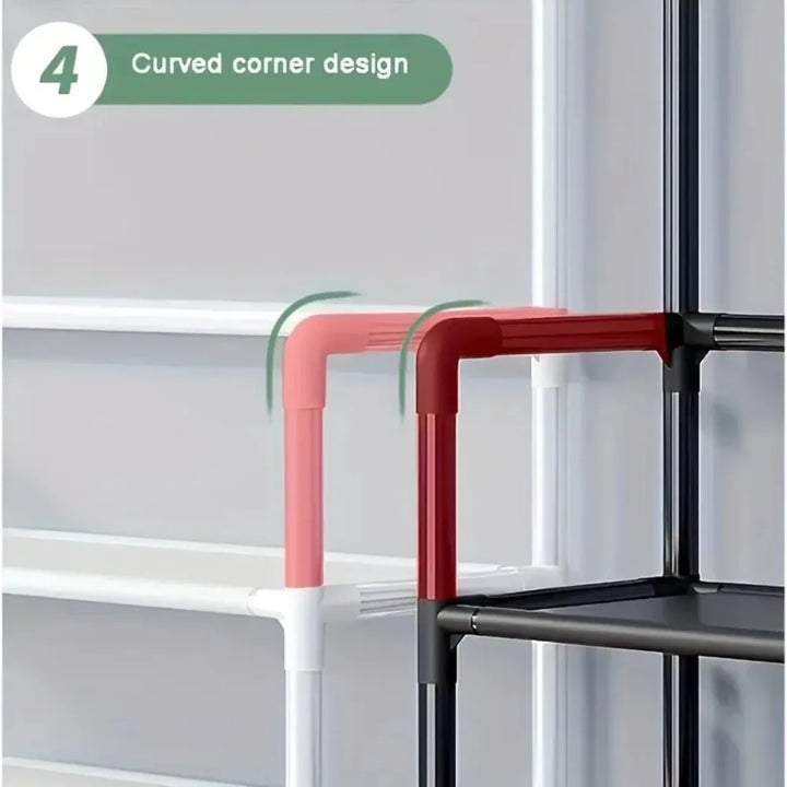 Clothes Hanger Multi-Layer Shoe Rack Doorway