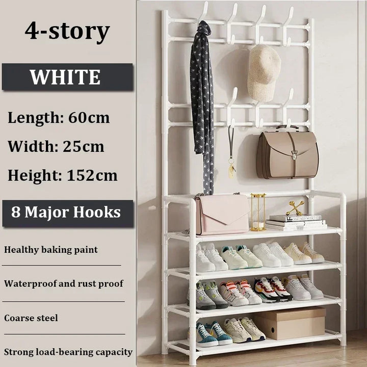 Clothes Hanger Multi-Layer Shoe Rack Doorway