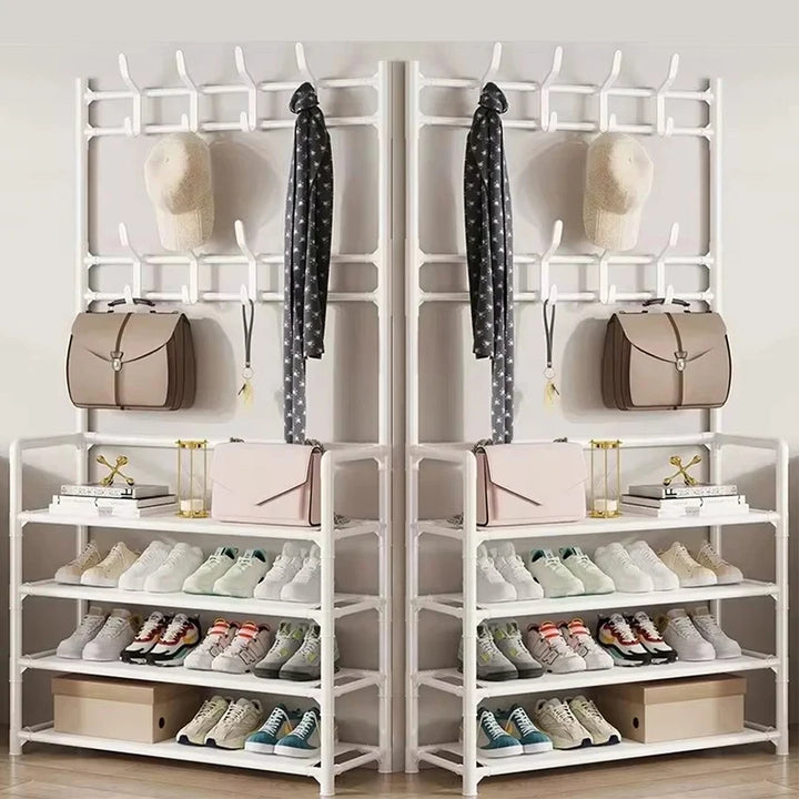 Clothes Hanger Multi-Layer Shoe Rack Doorway