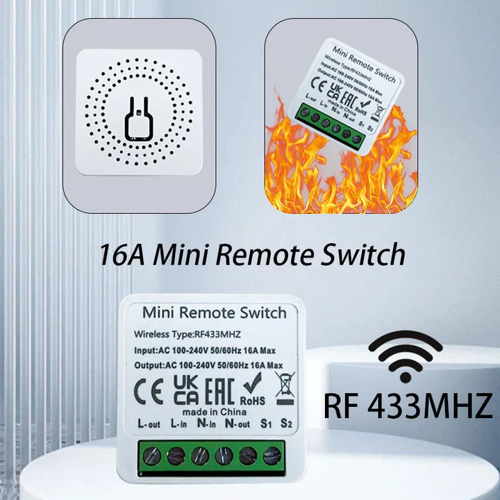 Smart Switch Mini DIY Wireless Remote Control RF 433 MHz