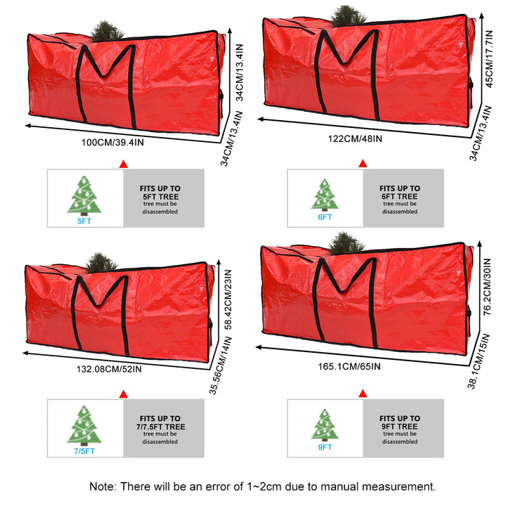 Christmas Bag Durable Handles Labeling Card Slot