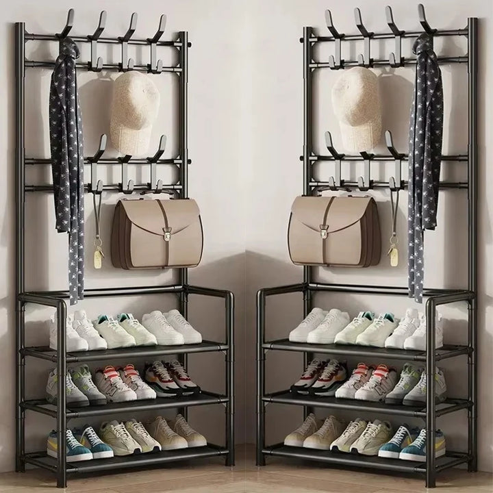 Clothes Hanger Multi-Layer Shoe Rack Doorway