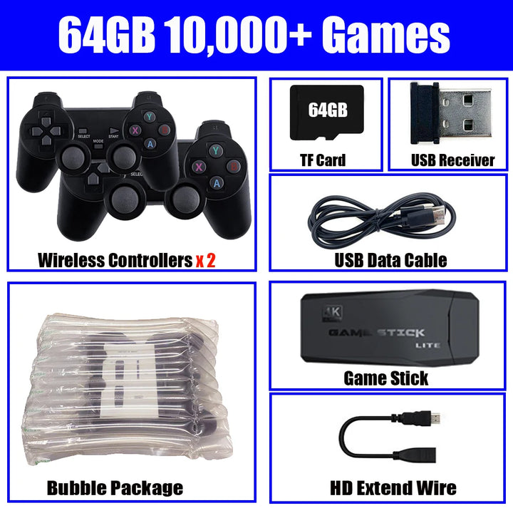 Video Game Console 64G Built-in 10000 Games Retro