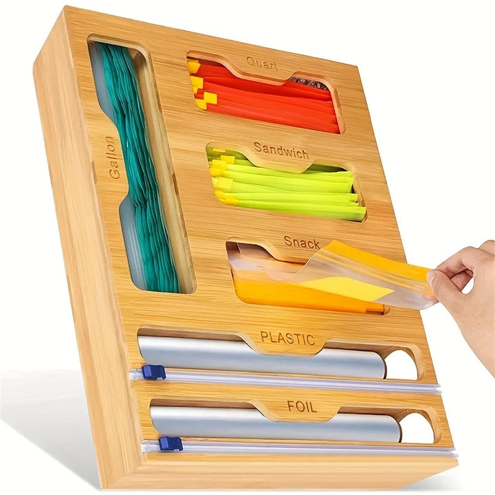 Kitchen Storage Shelf Plastic Wrap Dispenser