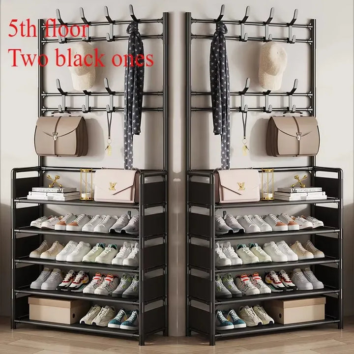 Clothes Hanger Multi-Layer Shoe Rack Doorway